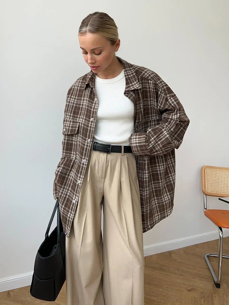 Emma lockere karierte Bluse
