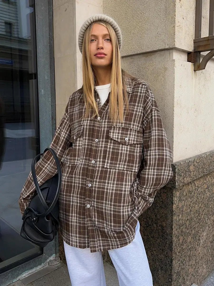 Emma lockere karierte Bluse