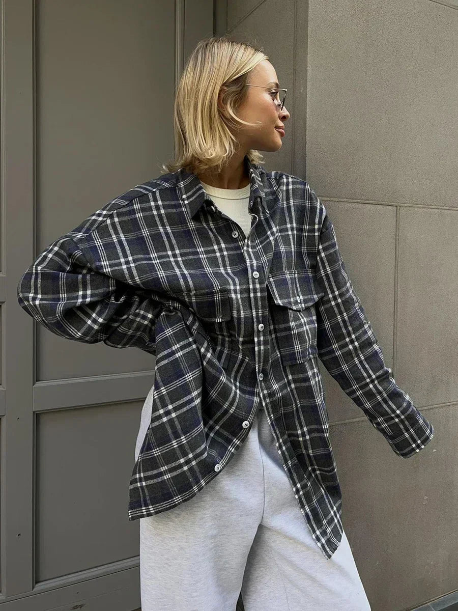 Emma lockere karierte Bluse