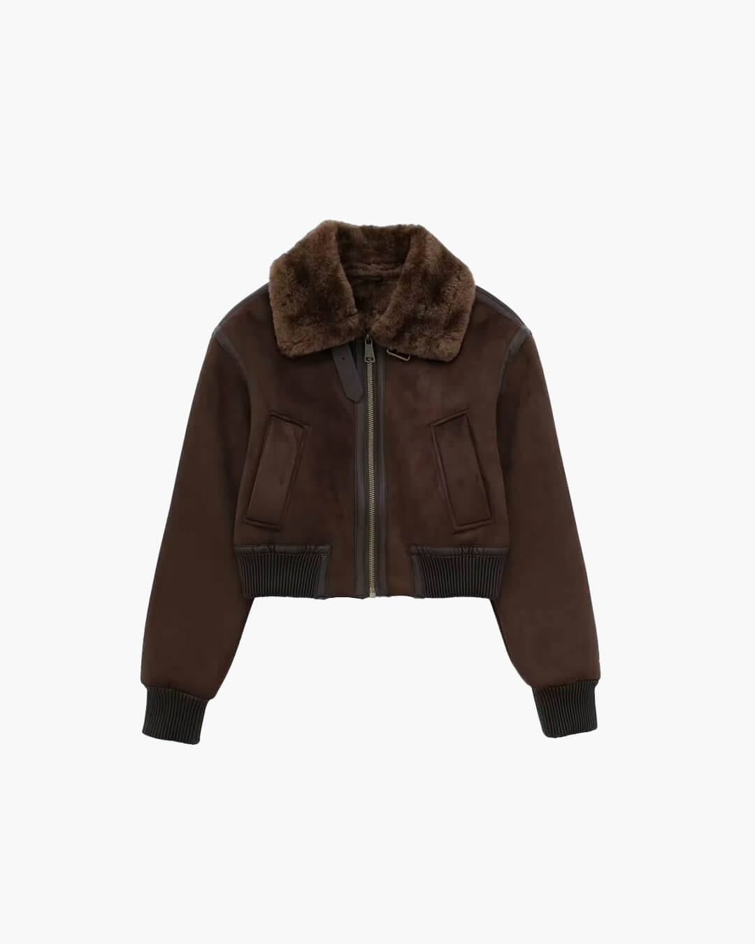 Esme Kurze Bomberjacke aus Veloursleder