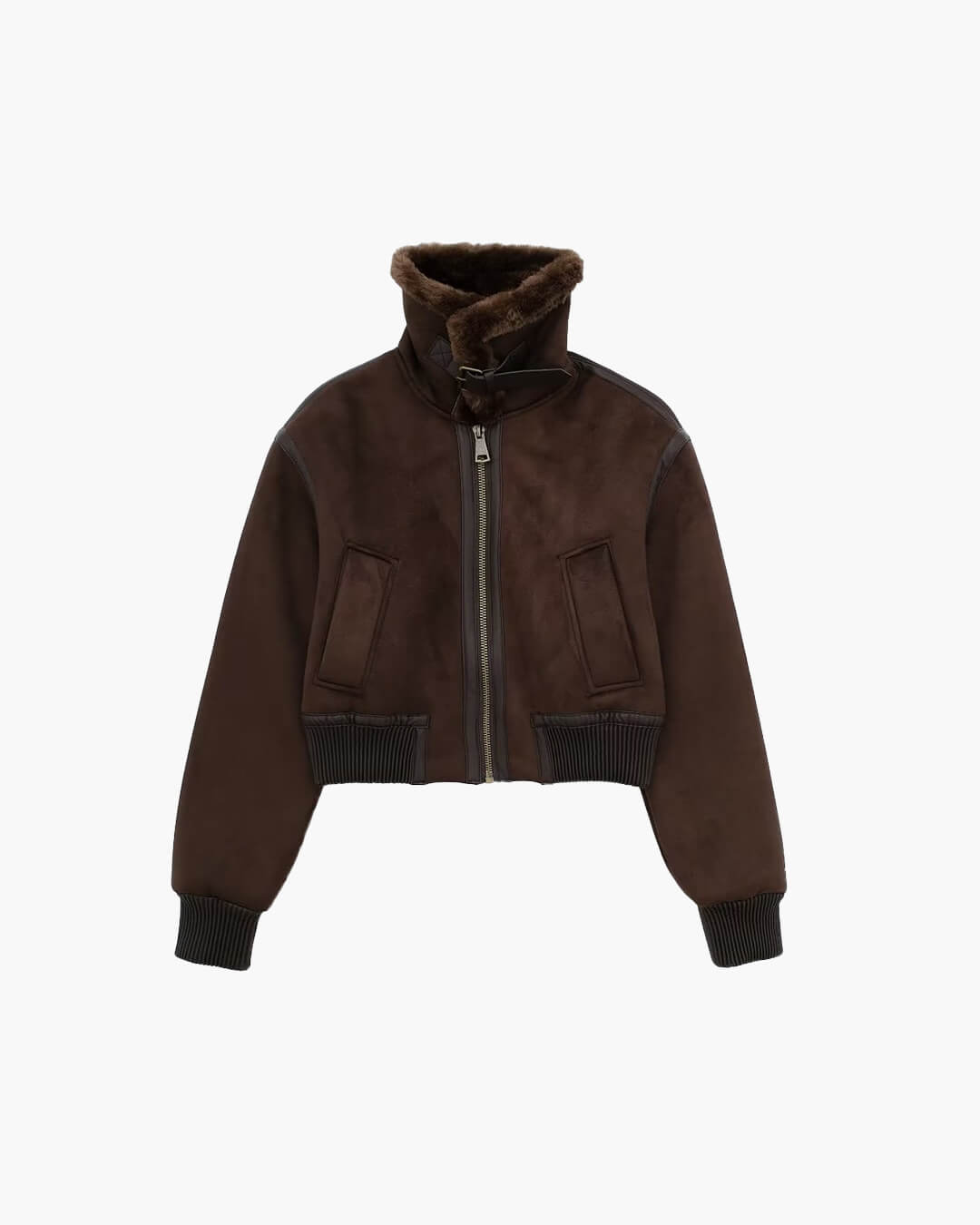 Esme Kurze Bomberjacke aus Veloursleder
