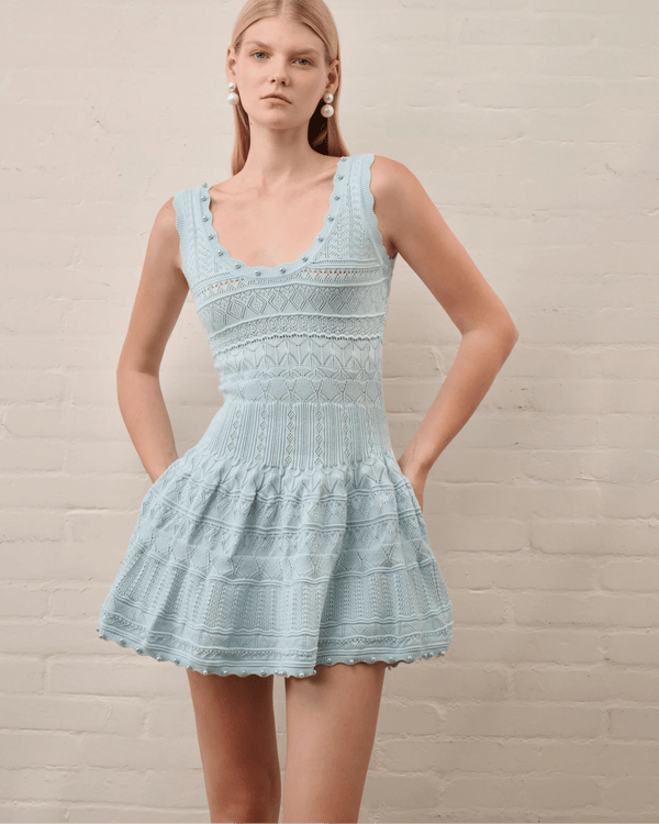 Esther gestricktes Midikleid mit Cut-outs