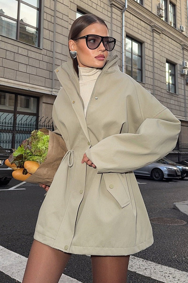 Eva Drawstring Trench Coat