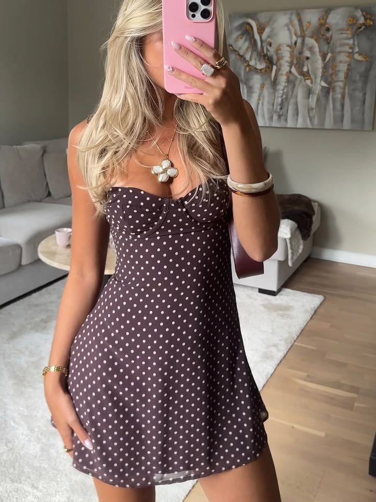 Eva Mesh-Minikleid mit Punkten