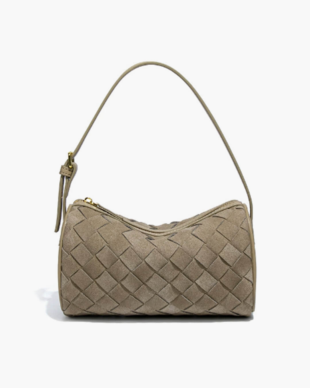 Eva Geflochtene Wildledertasche
