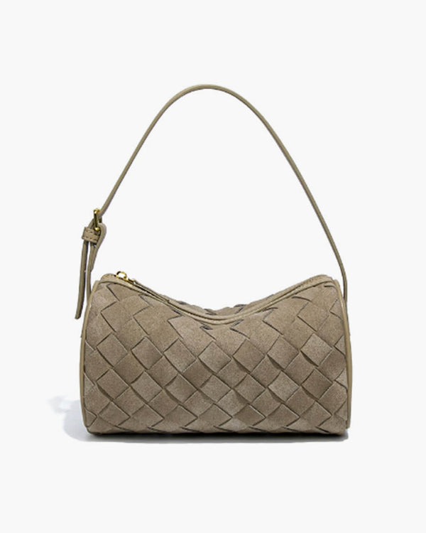 Eva Geflochtene Wildledertasche
