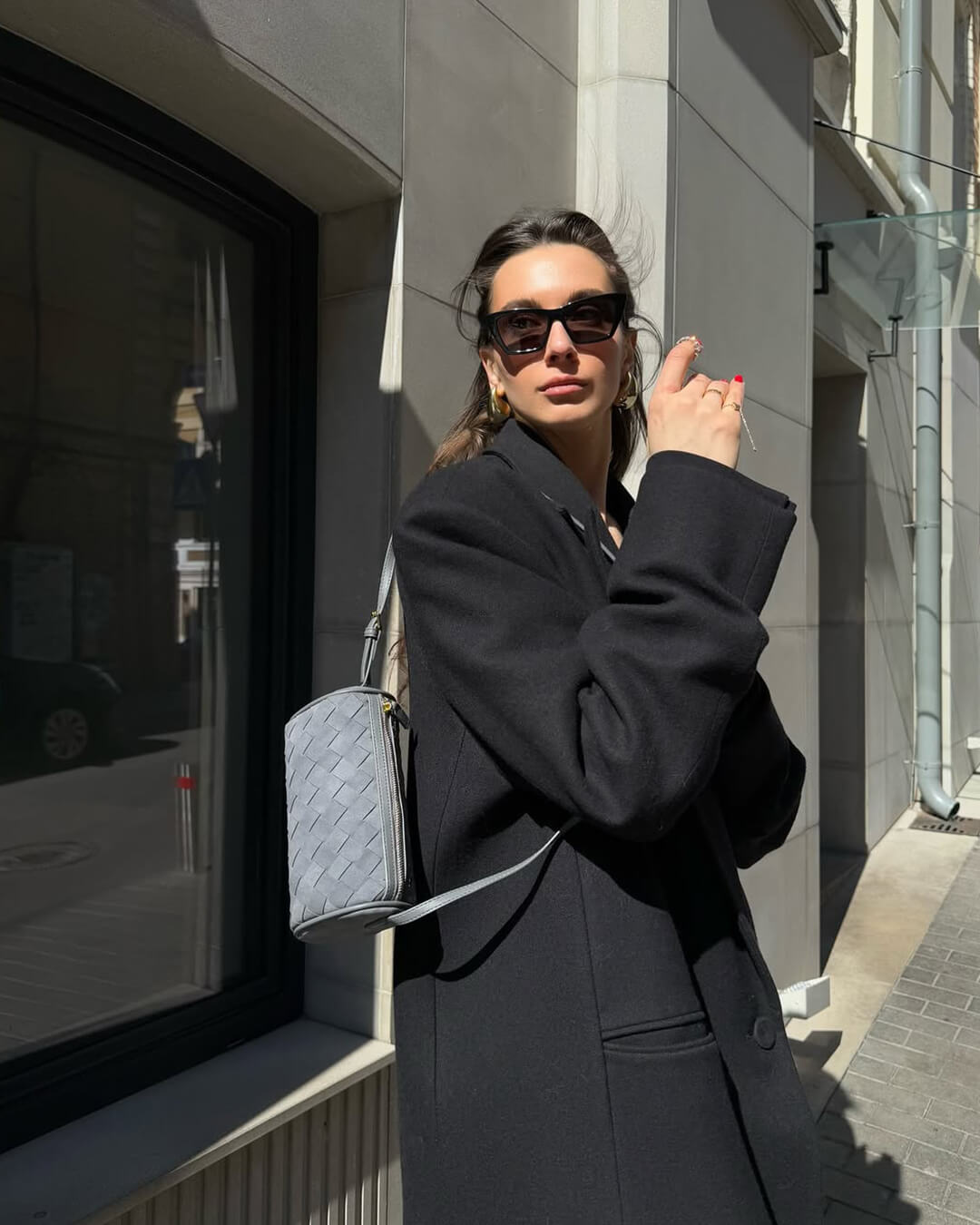 Eva Geflochtene Wildledertasche