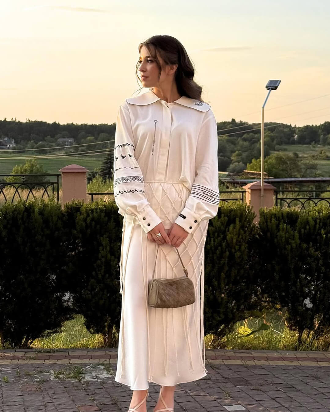 Eva Geflochtene Wildledertasche