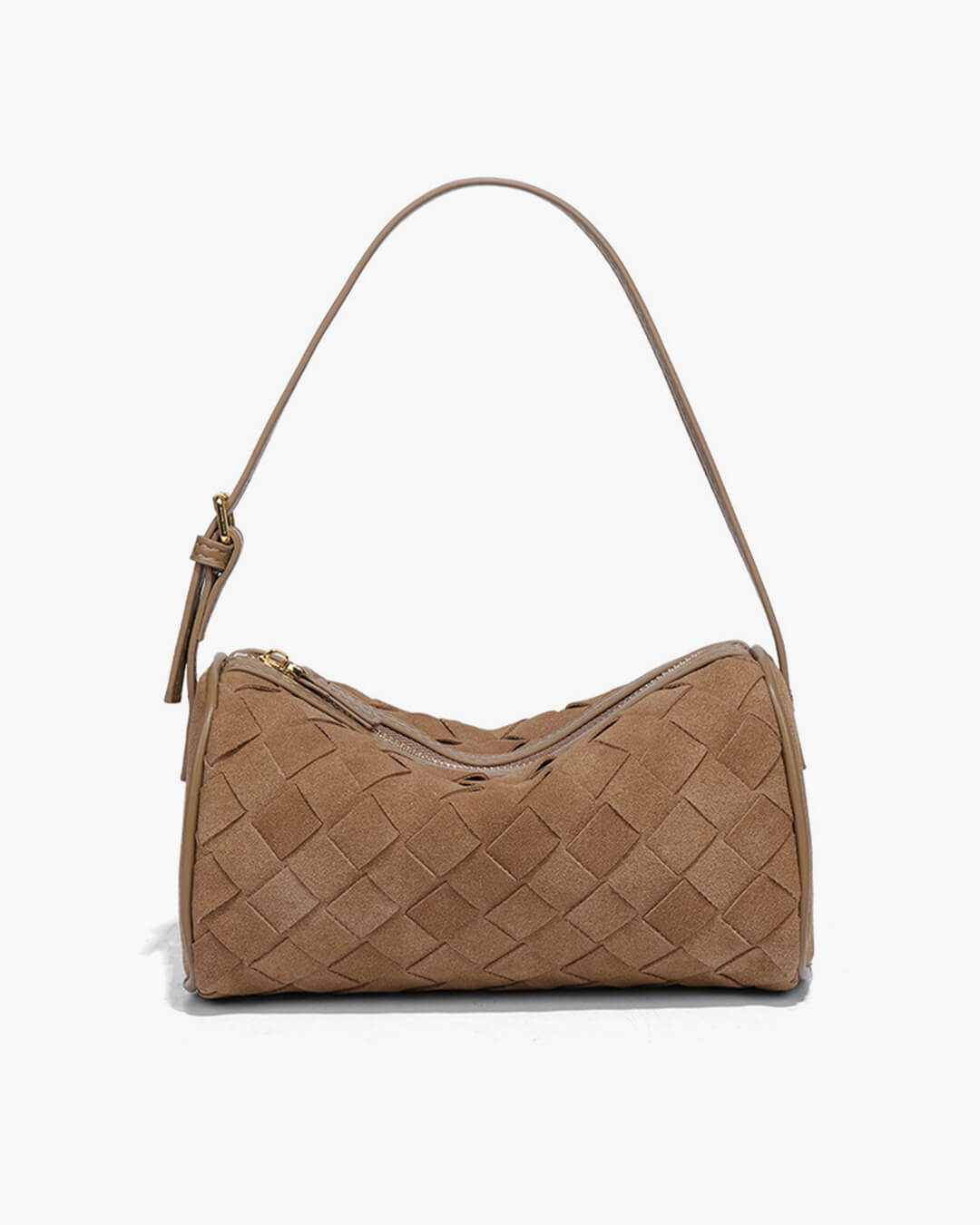 Eva Geflochtene Wildledertasche