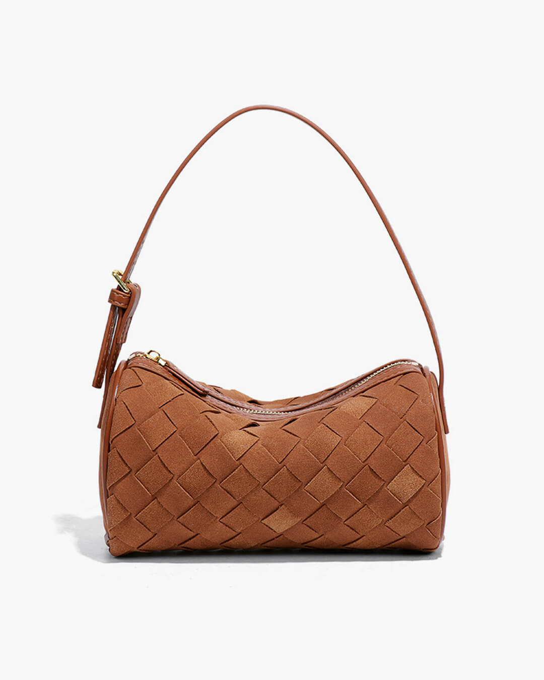 Eva Geflochtene Wildledertasche