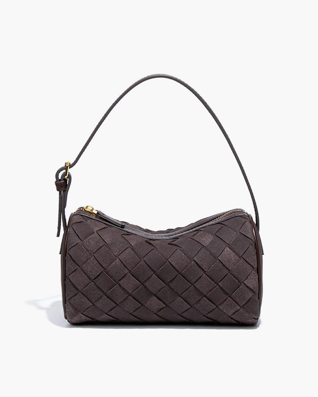 Eva Geflochtene Wildledertasche