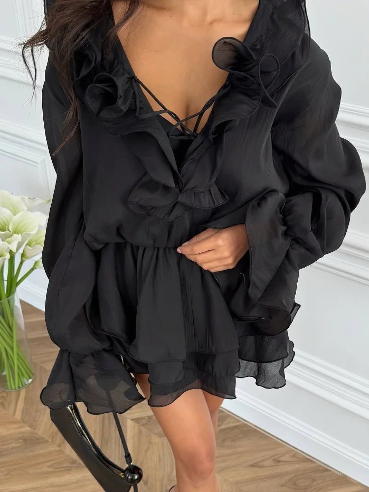 Fallon Minikleid mit Rüschen