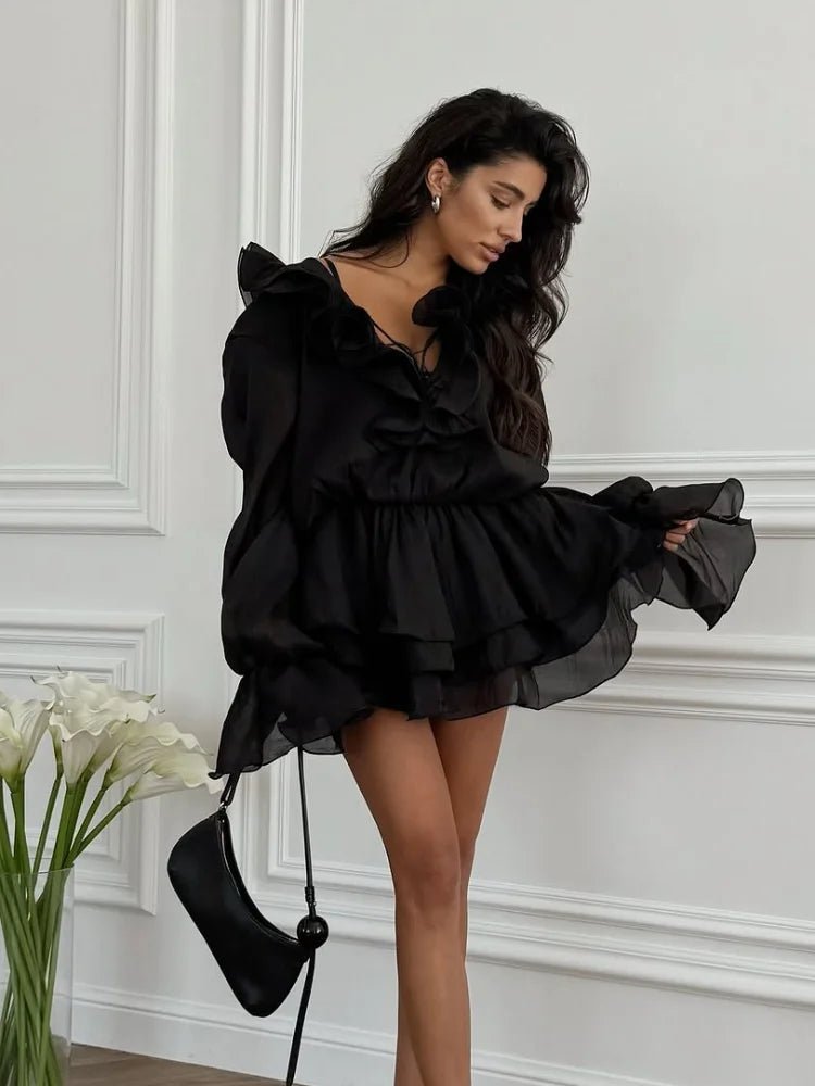 Fallon Minikleid mit Rüschen