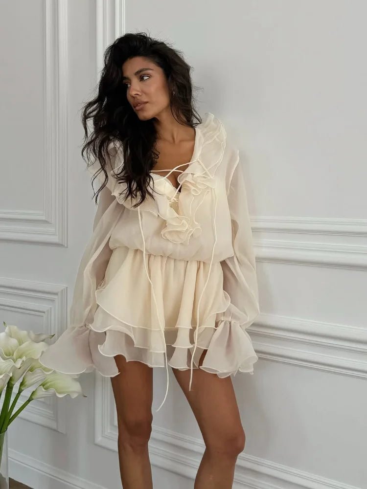 Fallon Minikleid mit Rüschen