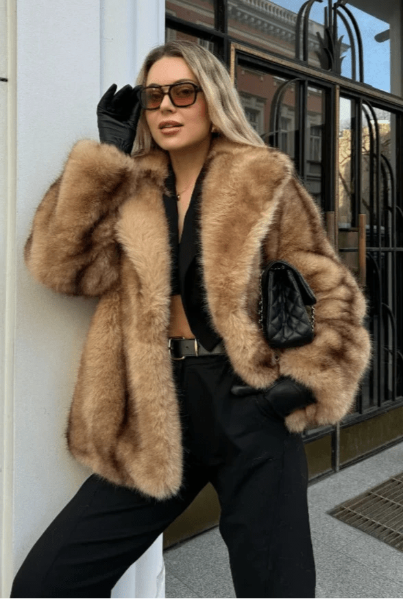 Fiona Kunstpelzmantel