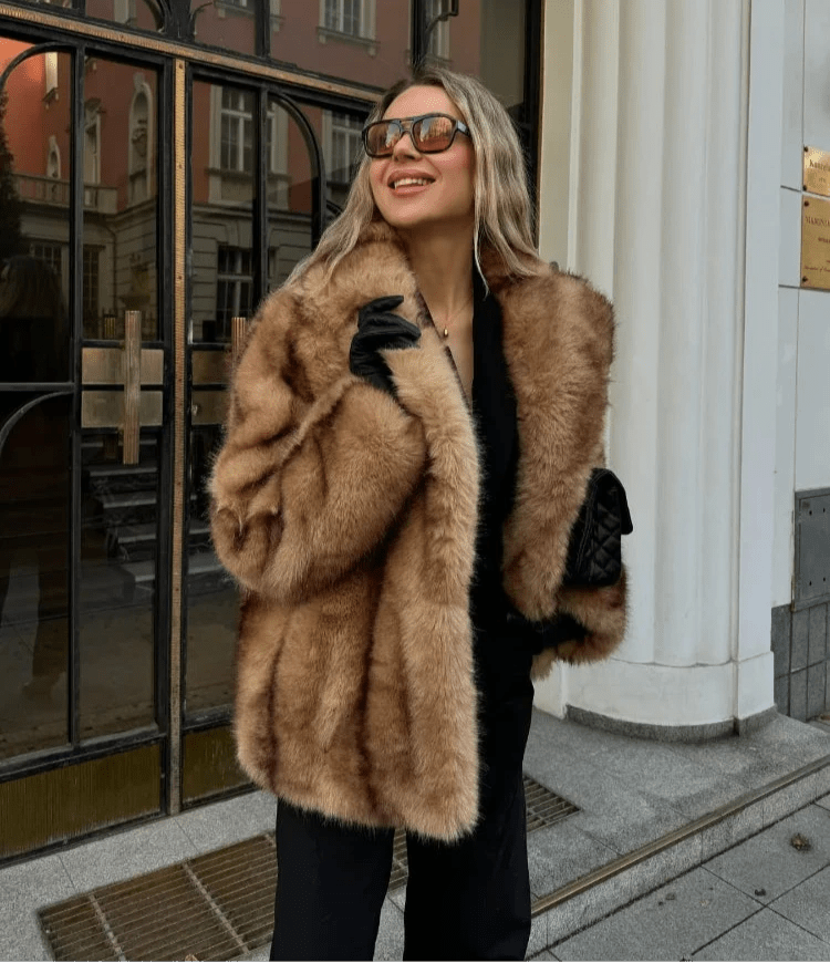 Fiona Kunstpelzmantel