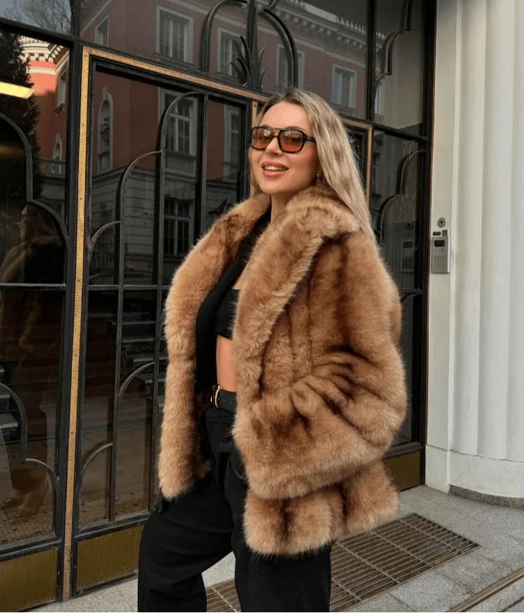 Fiona Kunstpelzmantel