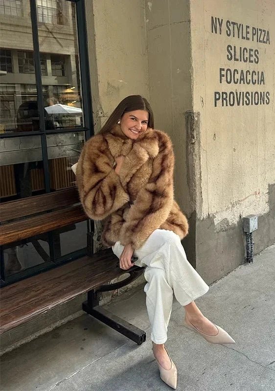 Fiona Kunstpelzmantel