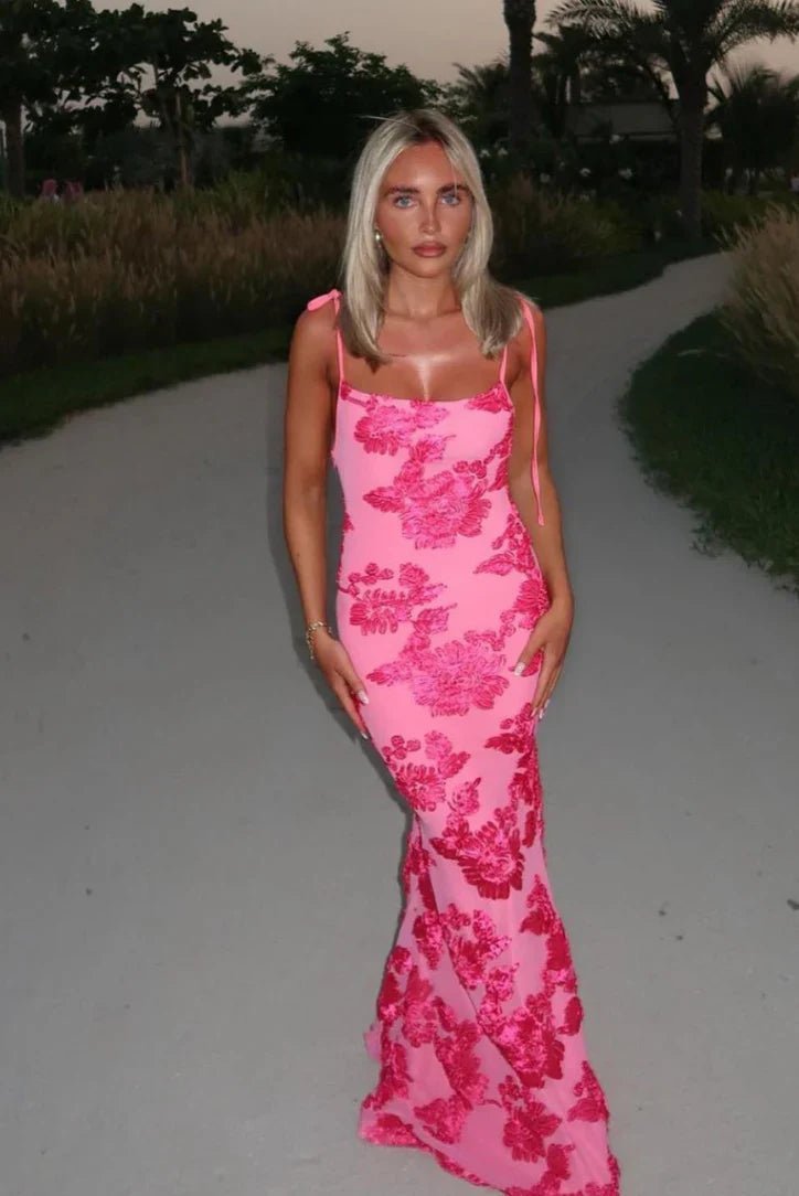 Fiona ärmelloses Maxikleid mit Blumenmuster