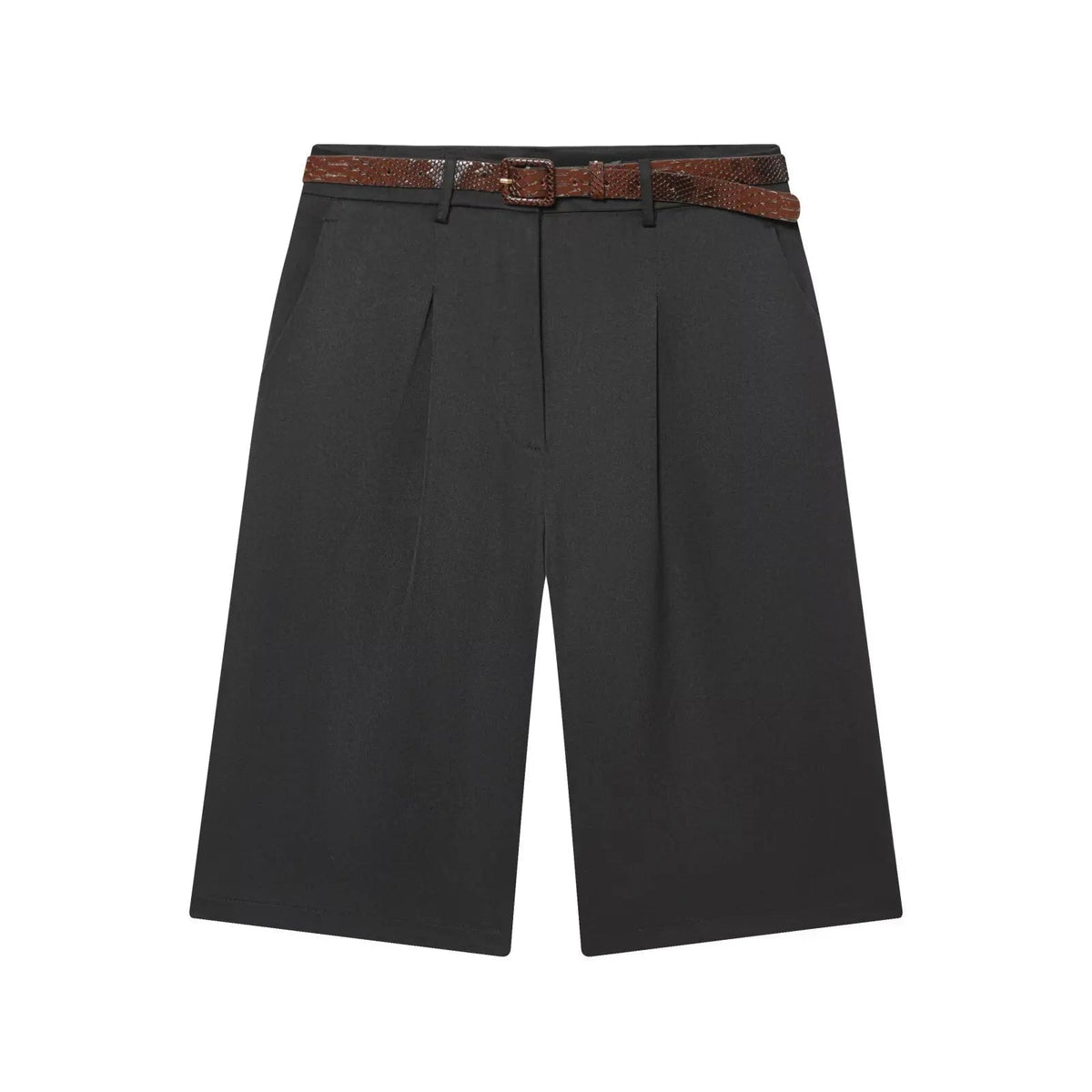 Florentine Bermuda-Shorts mit hoher Taille und Gürtel