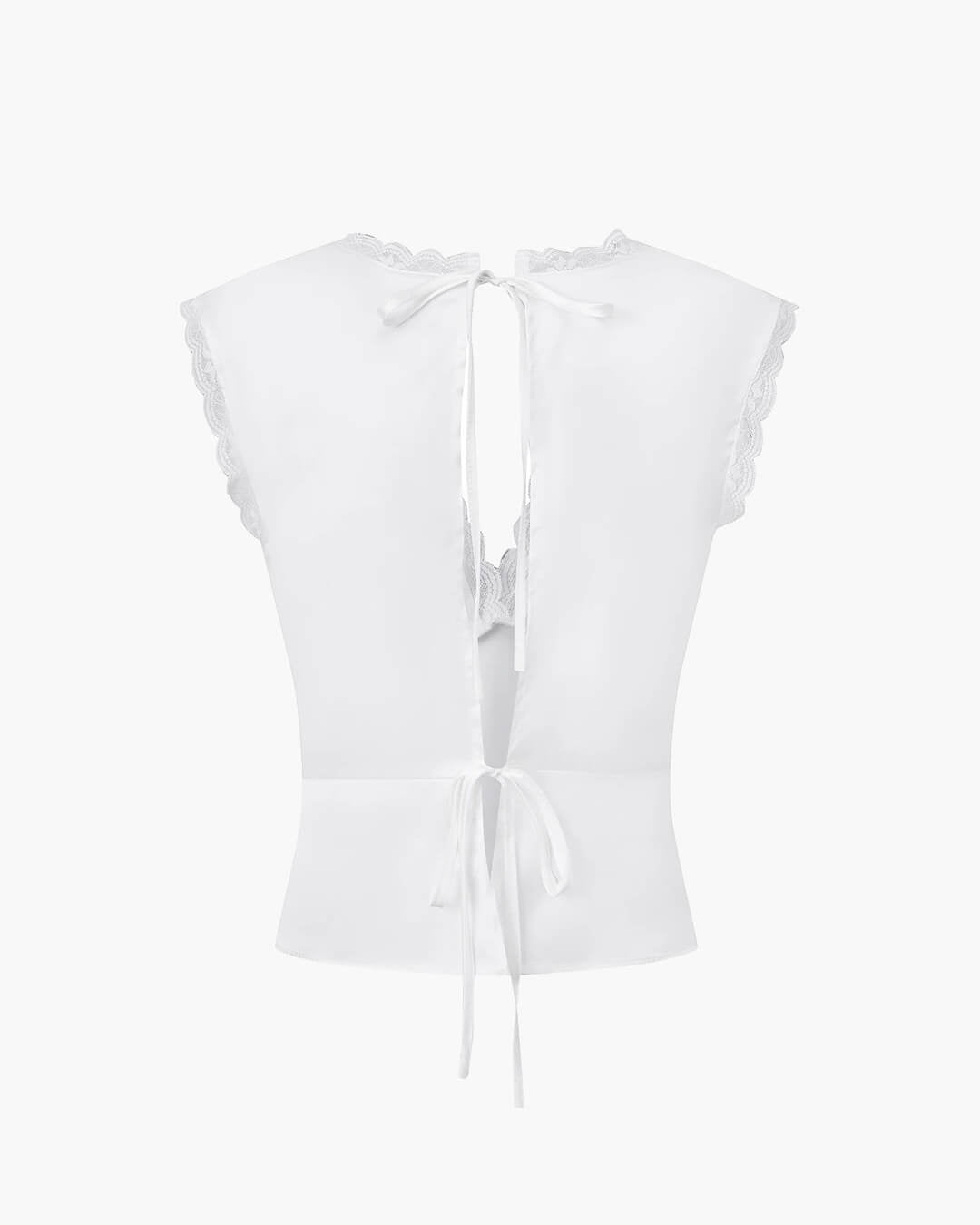 Francesca Satin-Top mit tiefem Ausschnitt