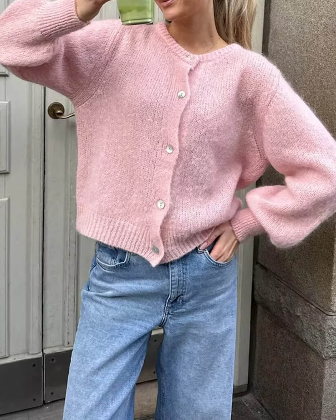 Freya Flauschige Strickjacke