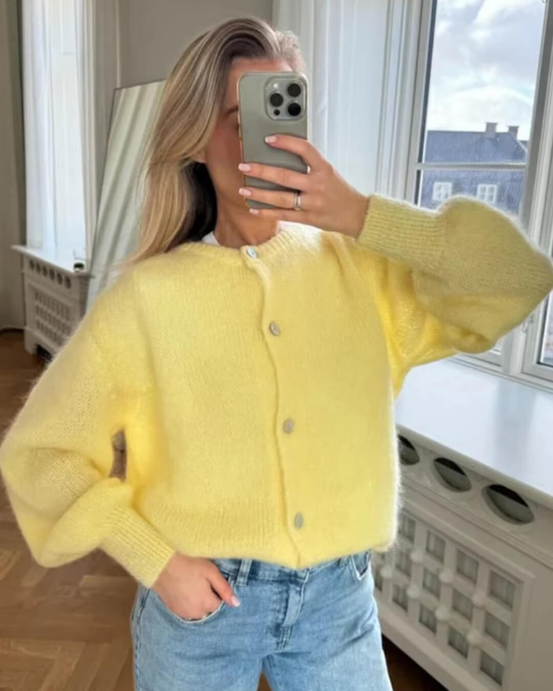 Freya Flauschige Strickjacke