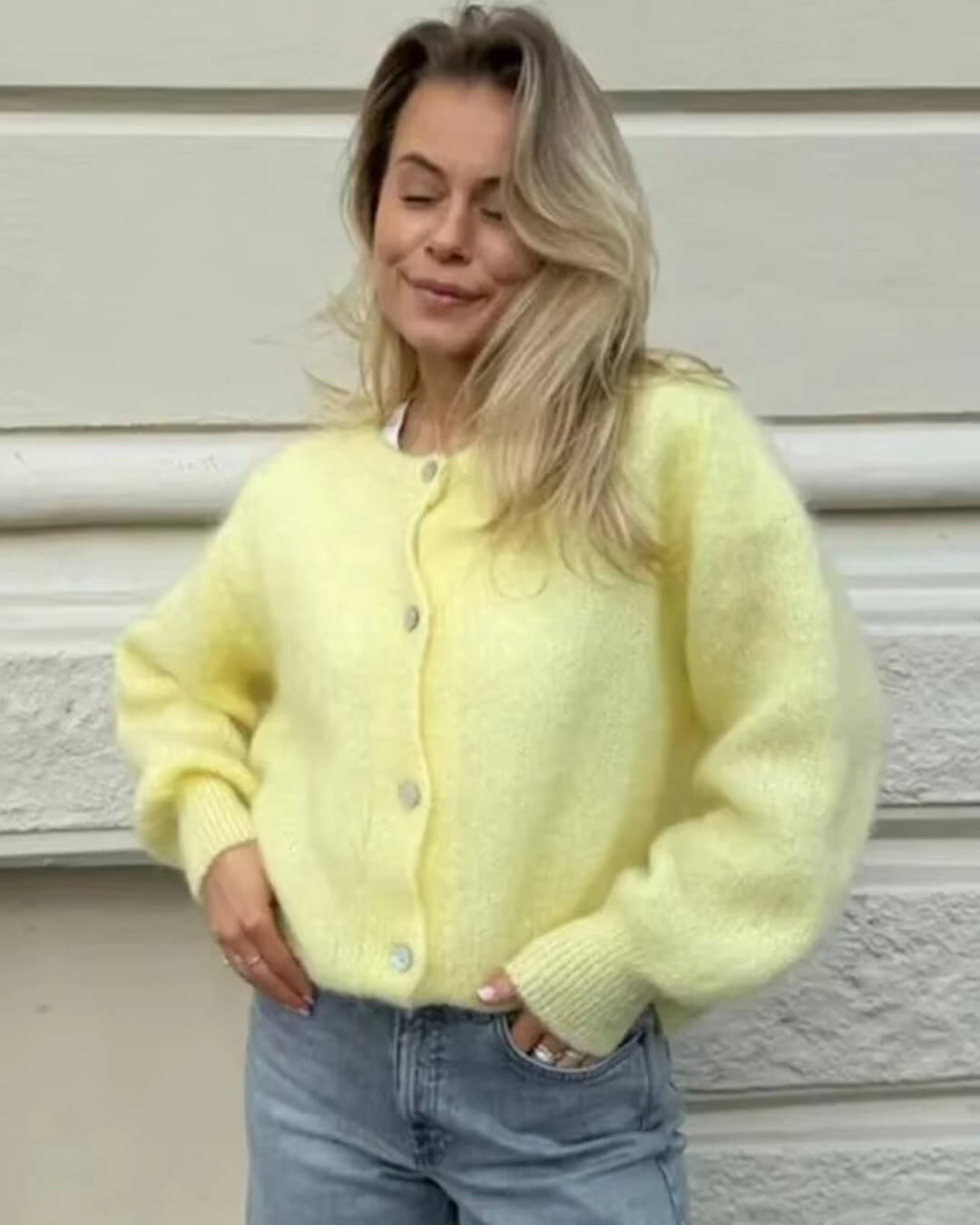 Freya Flauschige Strickjacke