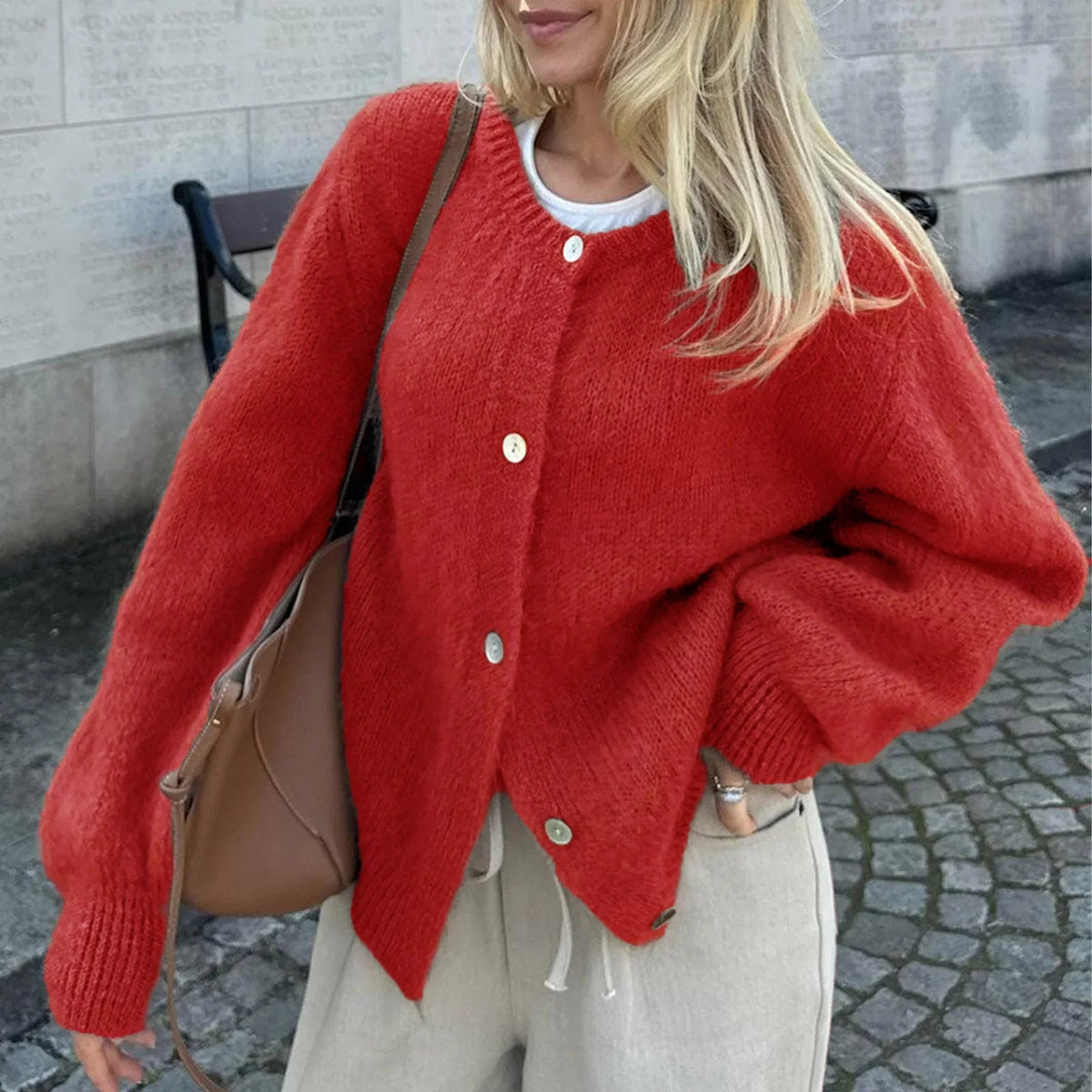 Freya Flauschige Strickjacke