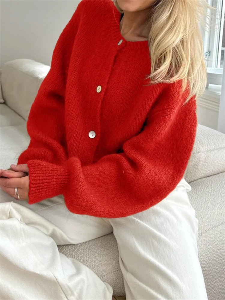 Freya Flauschige Strickjacke