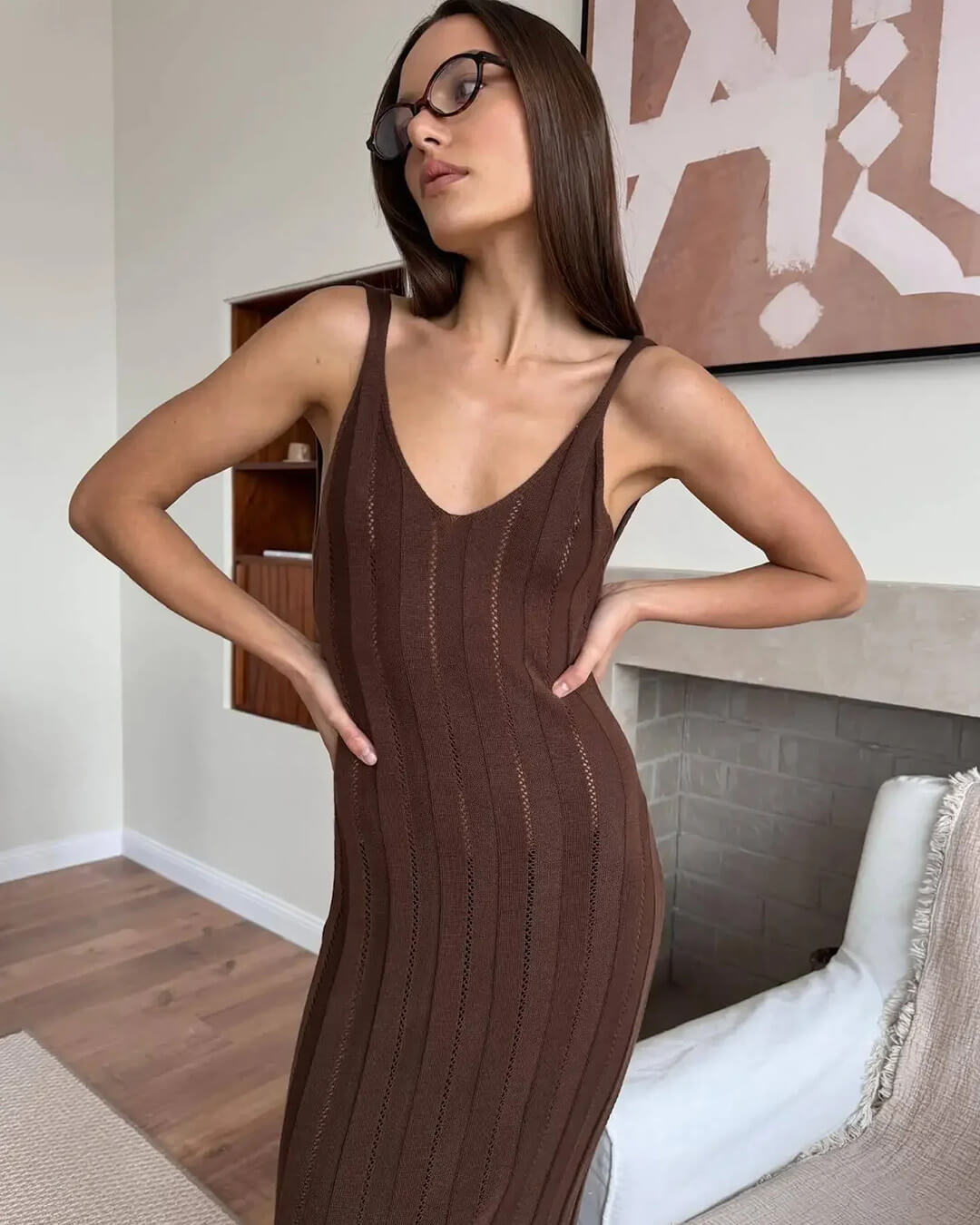 Frida rückenfreies Maxikleid