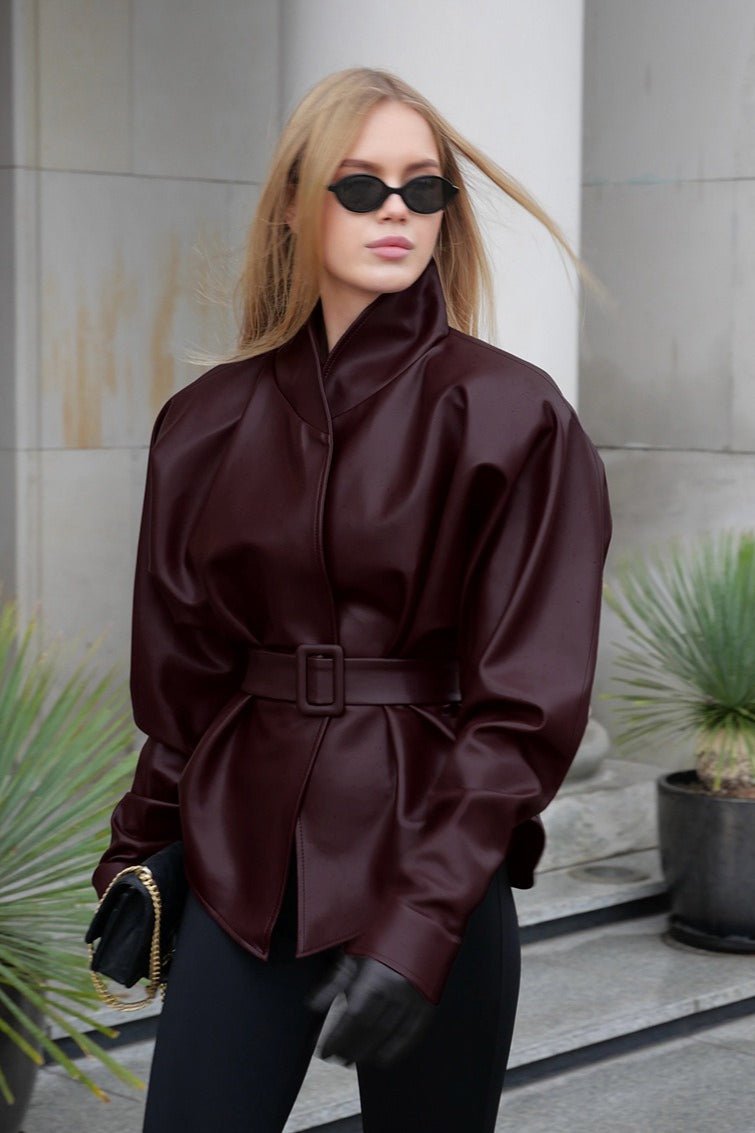 Gabby Ledergürteljacke