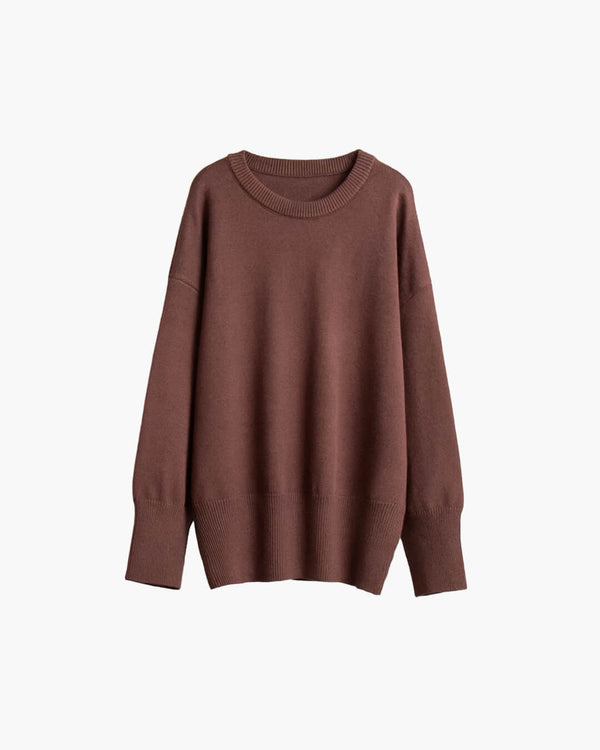 Georgette Gerippter Strickpullover