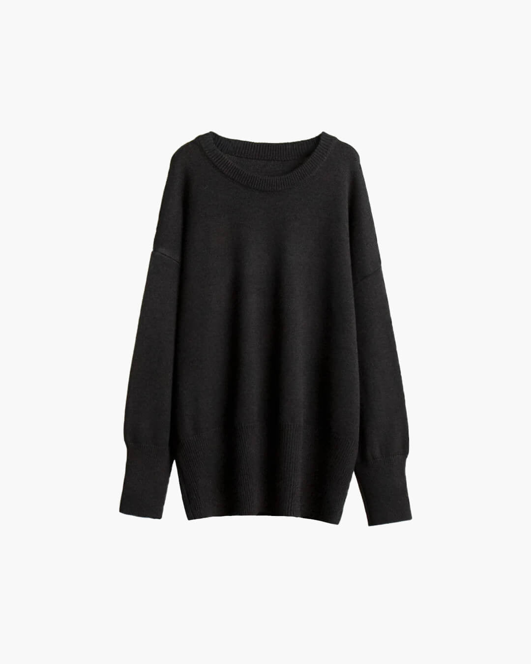 Georgette Gerippter Strickpullover