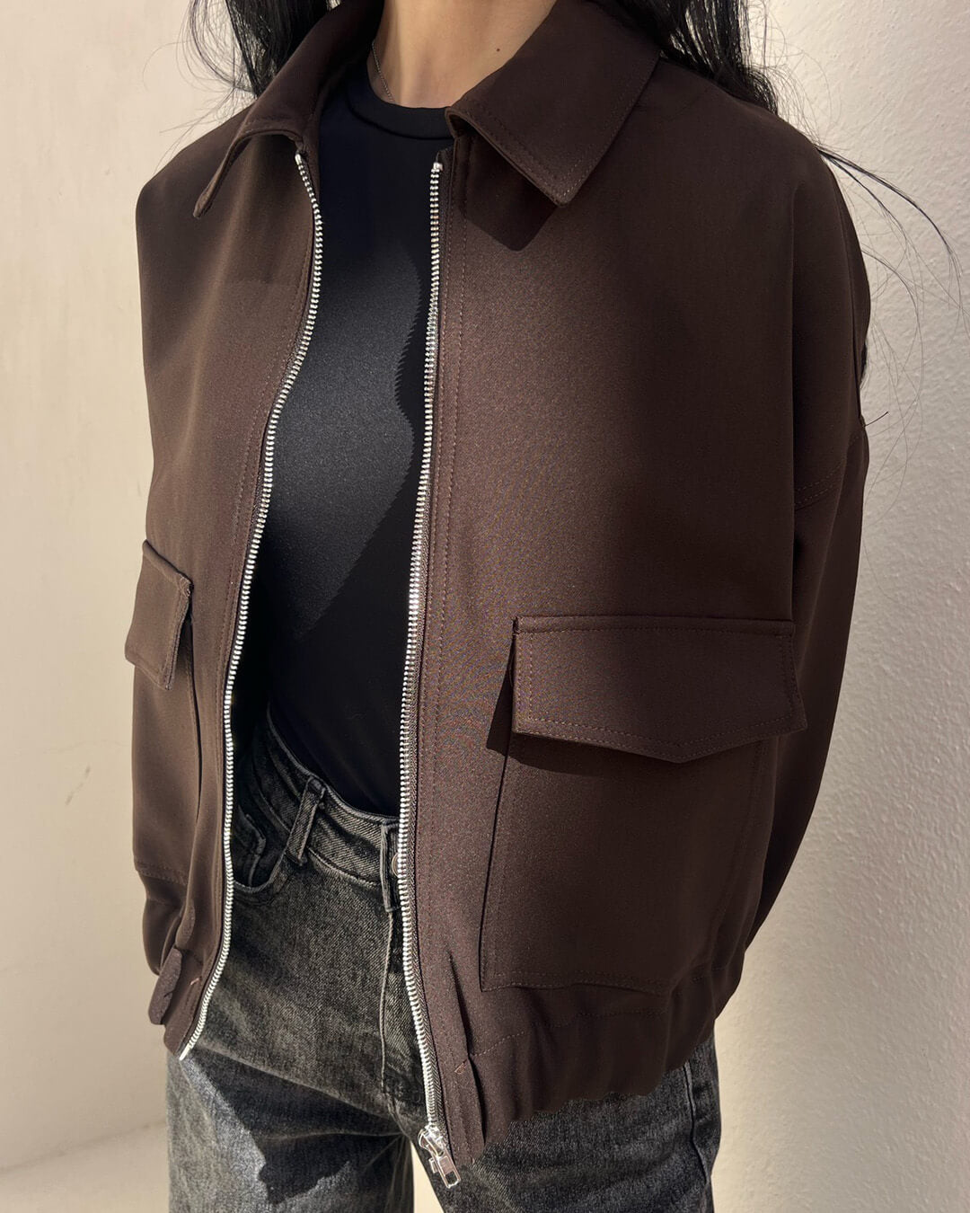 Ginny Bomberjacke mit Pattentaschen