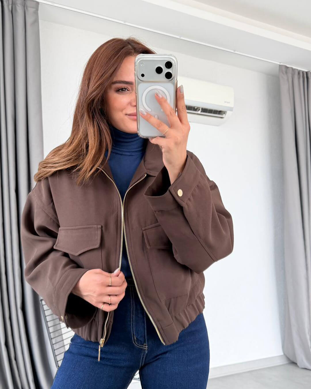 Ginny Bomberjacke mit Pattentaschen
