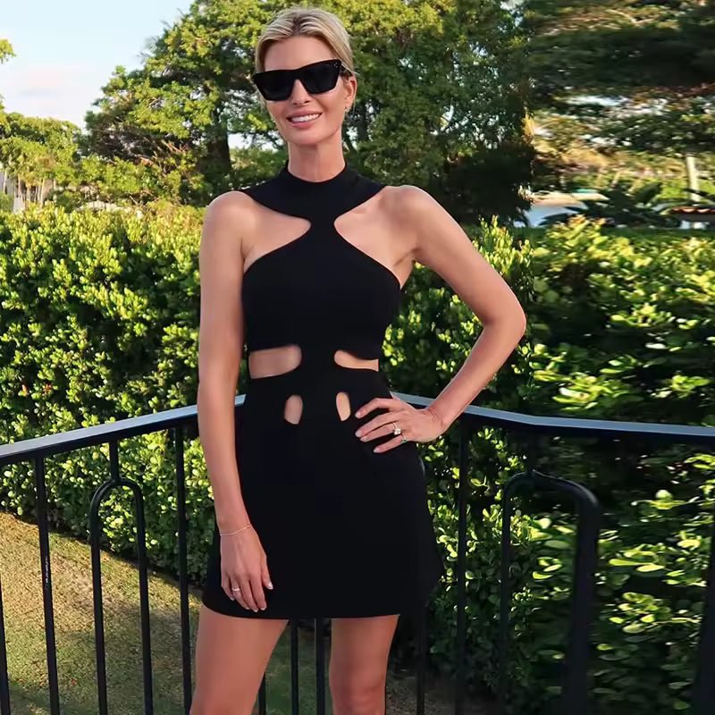 Gisele schulterfreies Neckholder-Min ikleid