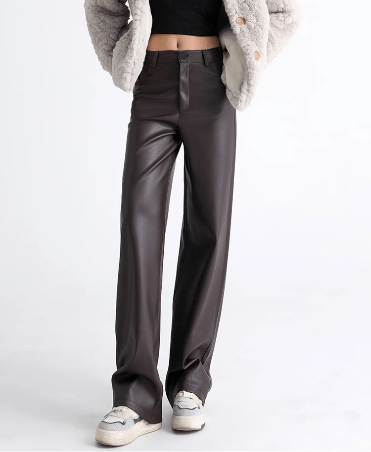 Giselle hoch taillierte Lederhose