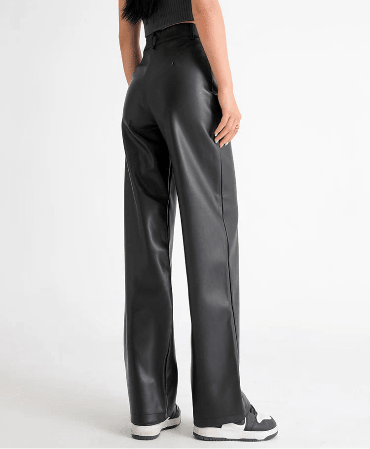 Giselle hoch taillierte Lederhose