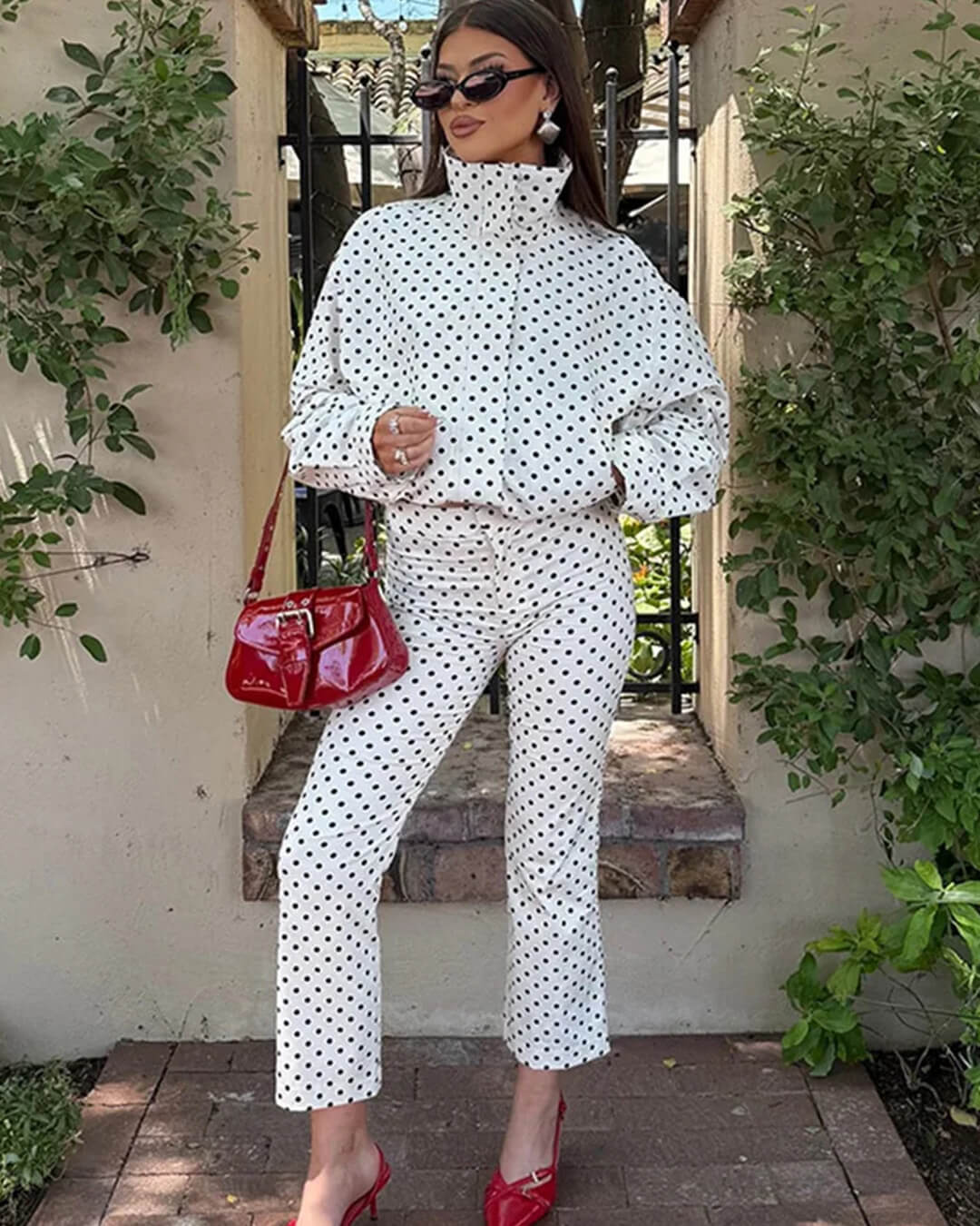 Gloria Kombi-Set mit Polka-Dot-Muster