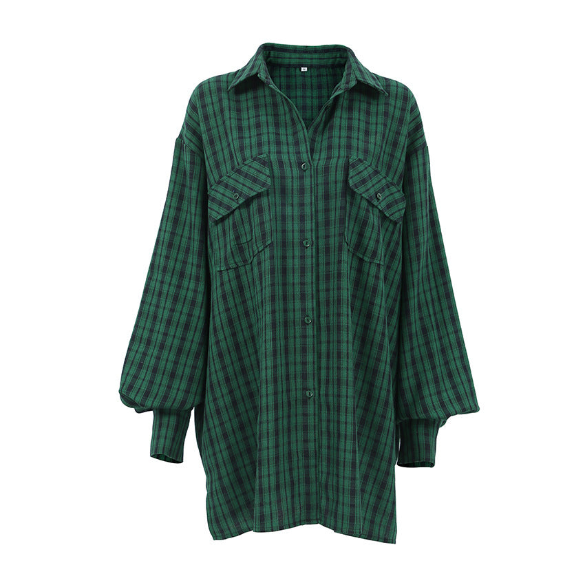 Kasia Kariertes Oversize-Hemd