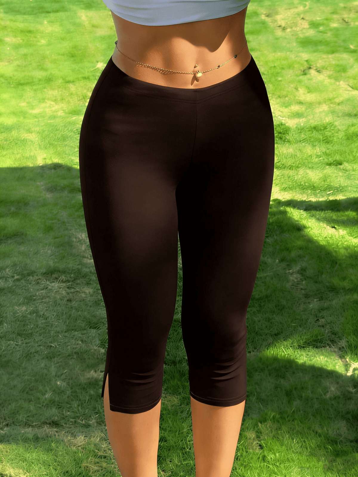 Halia Capri-Leggings mit Schlitz am Saum