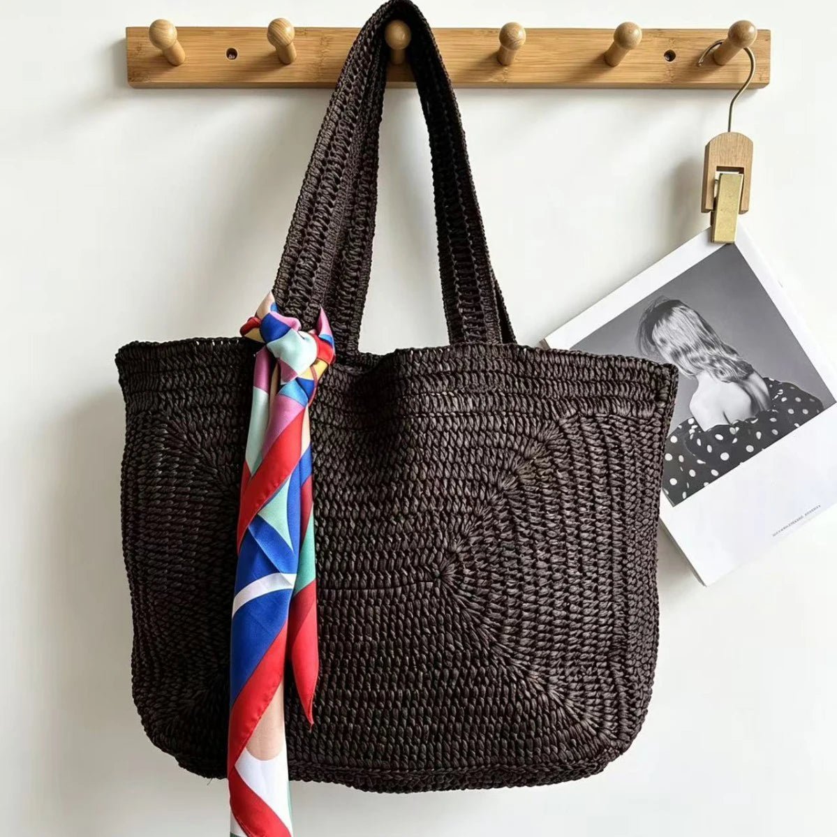 Hannie Boho-Strandtasche aus geflochtenem Material