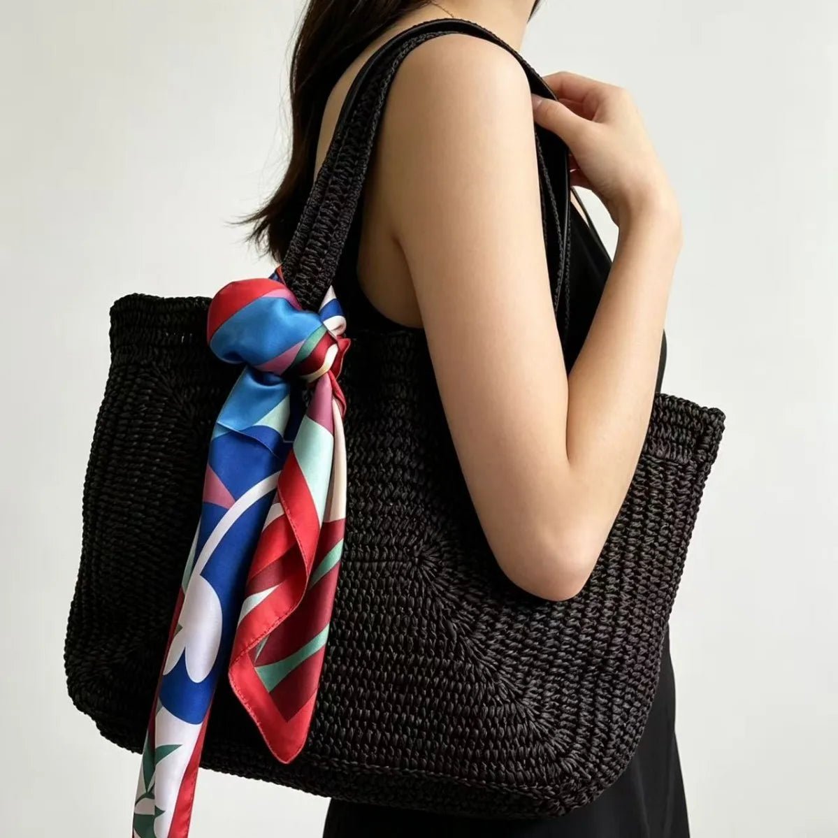 Hannie Boho-Strandtasche aus geflochtenem Material