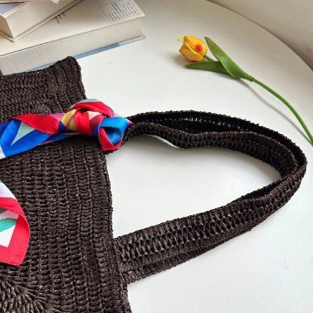 Hannie Boho-Strandtasche aus geflochtenem Material