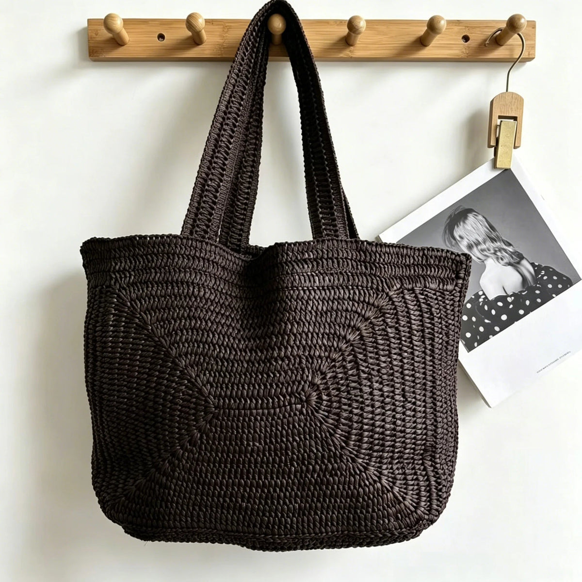 Hannie Boho-Strandtasche aus geflochtenem Material