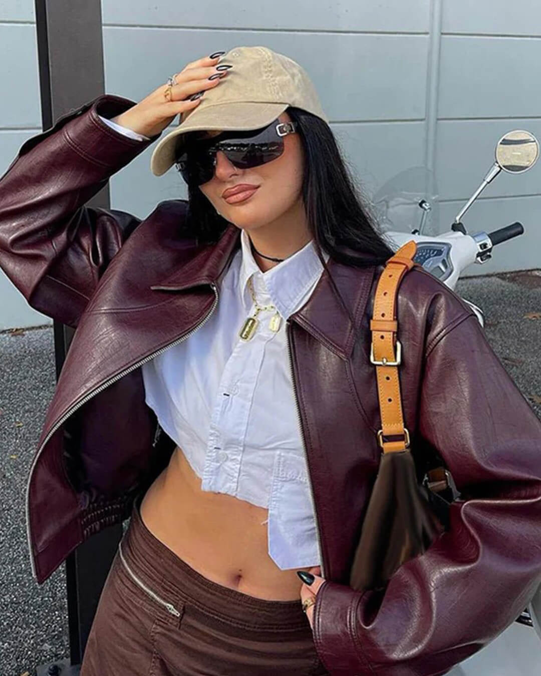 Harper Bomberjacke aus Kunstleder