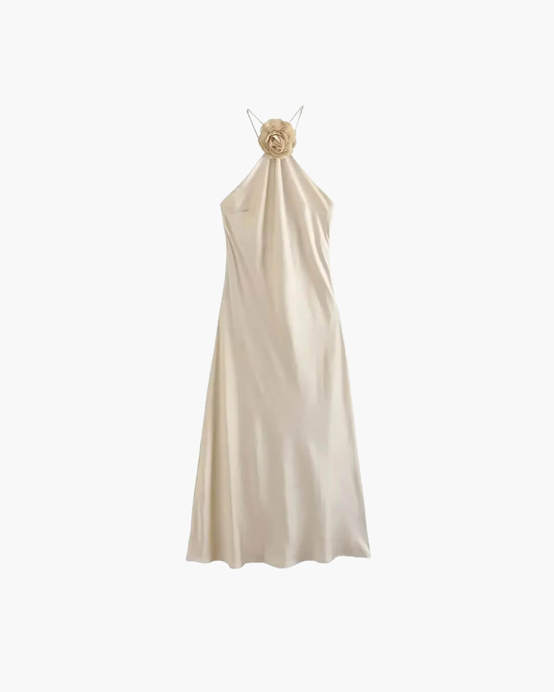 Harper Satin-Maxikleid mit Neckholder