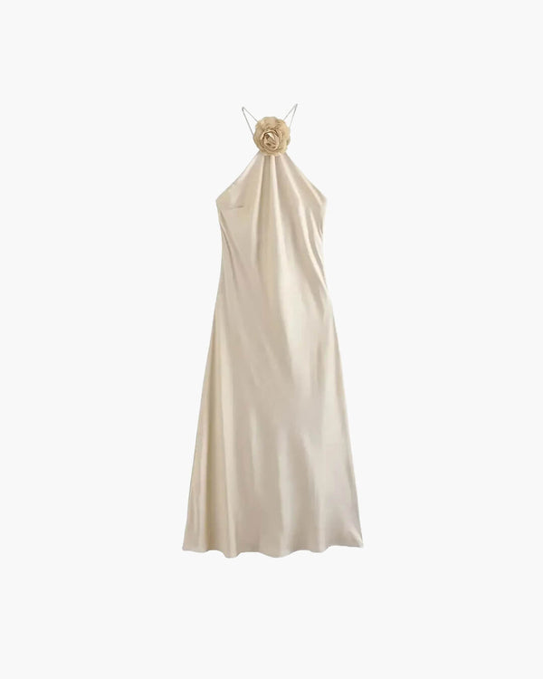 Harper Satin-Maxikleid mit Neckholder