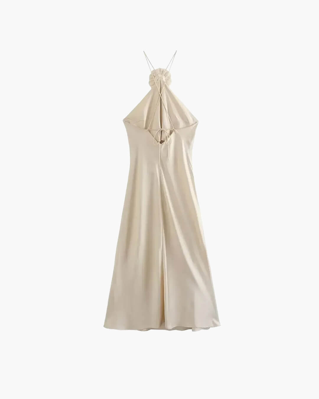 Harper Satin-Maxikleid mit Neckholder